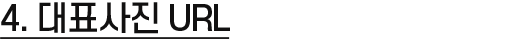 4. 대표사진 URL