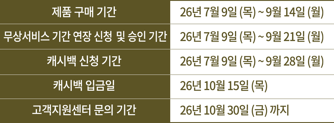 이벤트 일정표