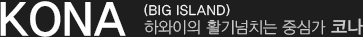 하와이의 활기넘치는 중심가 코나