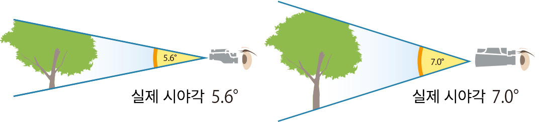 실제 시야각과 체감 시야각