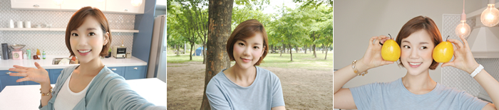 메이크업 효과 모델 적용 샘플 사진