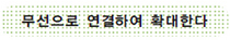무선으로 연결하여 확대한다.