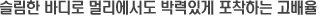 슬림한 바디로 멀리에서도 박력있게 포착하는 고배율