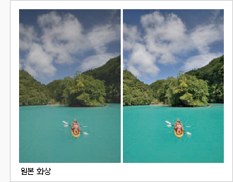 원본화상과 조정 화상